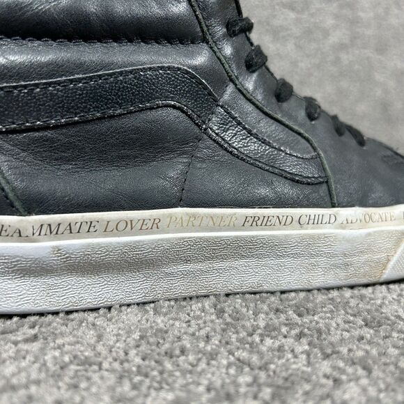 Vans Sk8-Hi Divine Energy Women's Size 8.5 Black White Athletic Skate Shoes Used - Picture 2 of 15